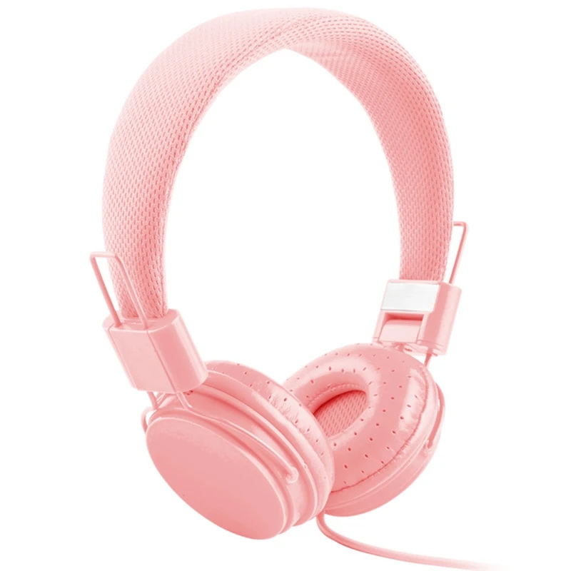 Childrens Foldable Headset 3 5mm Jack Compatible with iPad Mobile Computer MP3 4 Kindle Microphone Wired Headset