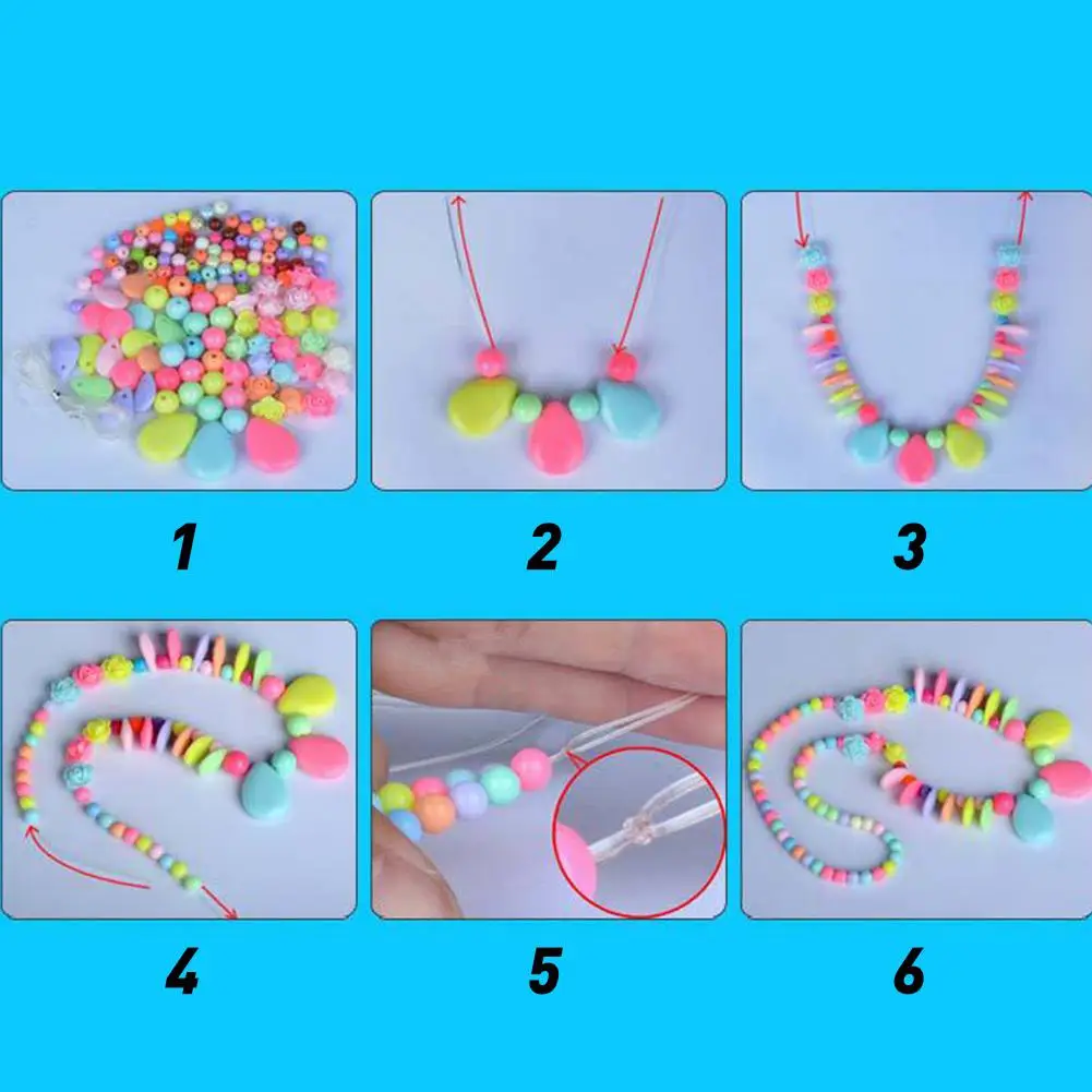 Kuulee 1 комплект модные игрушки креативные красочные DIY браслет бусины для девочек Изготовление ювелирных изделий амблиопия практическая игрушка