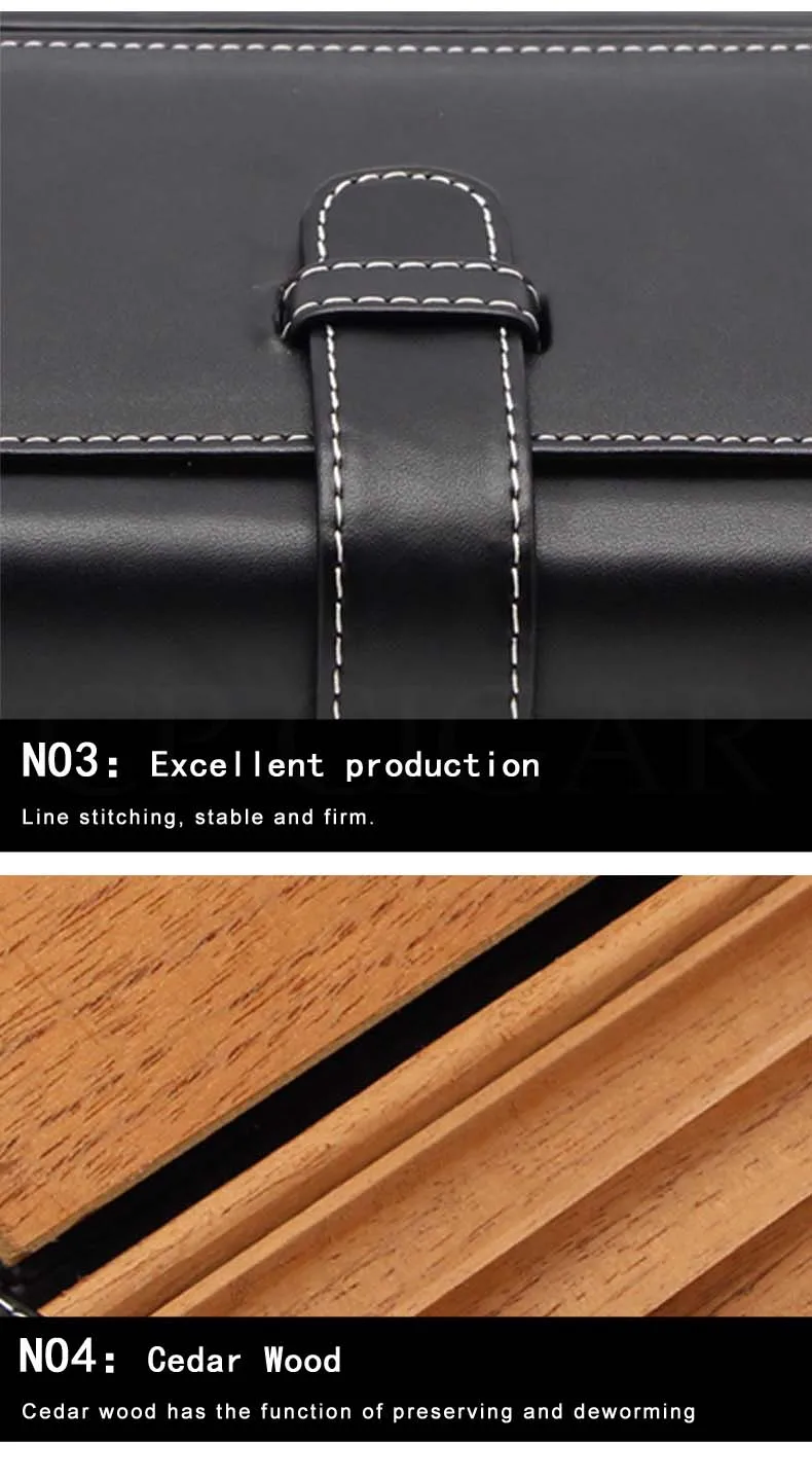 GALINER Portable Cigar Leather Case Travel Humidor Cedar Wood Cigar Box For 4 Cohiba Cigars Humidor Outdoor Cigars Accessories