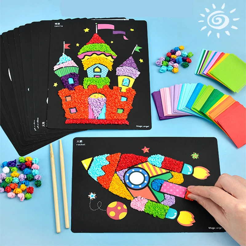 Toys Stickers Educational-Toys Creativity For Children Craft Gift Kindergarten Diy Cartoon-Style