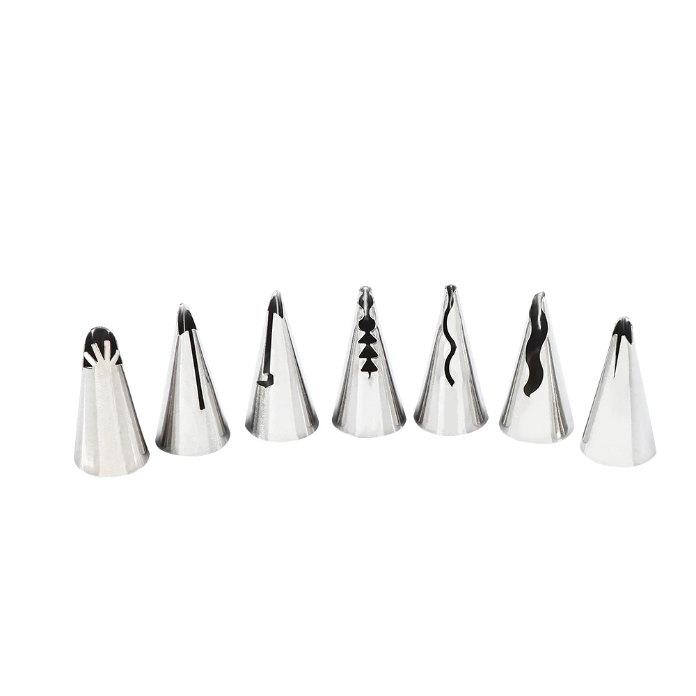 Cake Decorating Gadget 7Pcs Set Stainless Steel Icing Piping Nozzles High Quality Petal Tip Shaped Pastry Cake Decor Tools Cake Decorating Gadget 7Pcs Set Stainless Steel Icing Piping Nozzles High Quality Petal Tip Shaped Pastry Cake Decor Tools