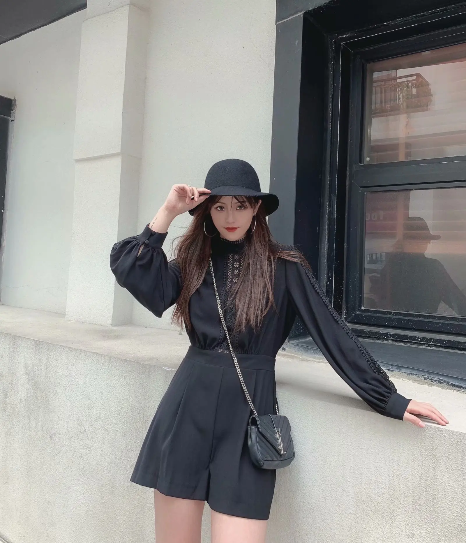 

Western Style Sense of Design Vacation Style Long Sleeve Jumpsuit 2020 New Style Joint Backless One Piece Women's Dress