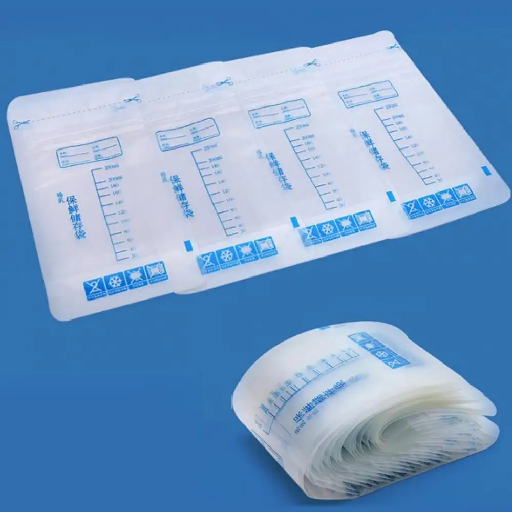 30 PCS 250ML Safe Food Storage Bags Breast Milk Freezer Bags Baby Breast Milk Storage Bag Liquid