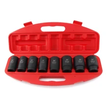 Сверхмощный 3/4 дюймов 8 шт. ударное глубокое гнездо набор 78 мм Длина пневматический ветряной пистолет рукав 19 мм квадратное отверстие 26 27 29 30 32 35 36 38 мм