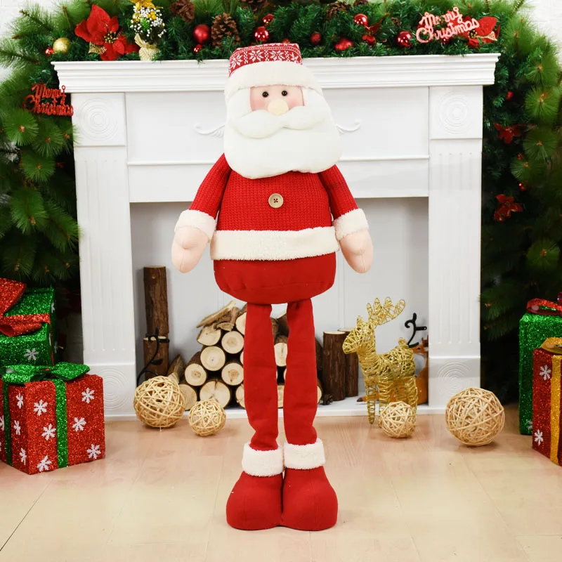 Santa Claus 100 см большой красный Санта Клаус Рождественская Кукла-снеговик украшения для дома натальная фигурка новогодний орнамент с рождественской елкой Счастливого Рождества - Цвет: Santa Claus