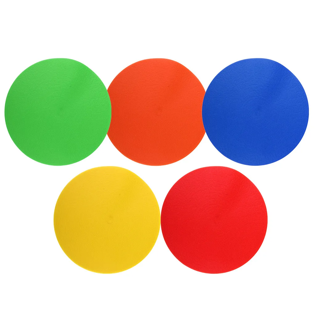 5PCS Sports Spot Markers Flat Field Cones Soccer Basketball Floor Spots
