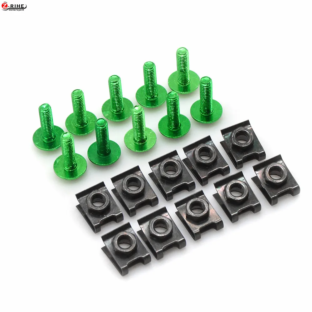 

10PCS Fairing Body Work Bolts Spire Speed Fastener Clip Screw Spring Nuts for Yamaha FJR1300 SUPERTENERE XT1200ZE XJR 1300 RACER