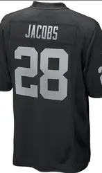 Customized Embroidery For Men Women Kid Youth Josh Jacobs White Black Color American Football Jersey