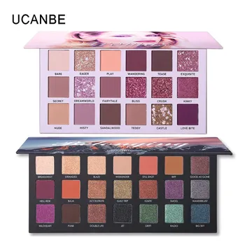 

2pcs/lot UCANBE Matte Shimmer Shining Eyeshadow Palette Nude Makeup Glitter Pigment Eye Shadow Powder Waterproof Cosmetic Kit