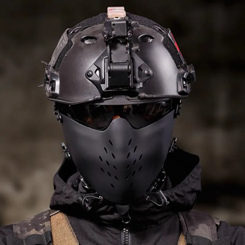 

New Style M07 Titans Half Face Protective Mask CS Tactical Mask Protection Can Hang Fast Helmet