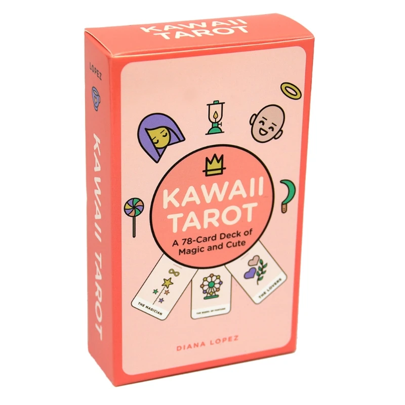 

Kawaii Tarot 78 Cards Deck of Magic and Cute Full English Oracle Card Family Party Board Game Divination Fate Tarot Card