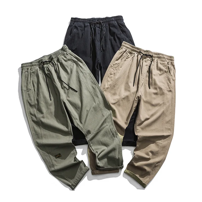 

Northern Boundary Men'S Wear 2020 Spring New Style Labeling Loose Straight Pants Men's Simple Versatile Casual Pants MEN'S Trous