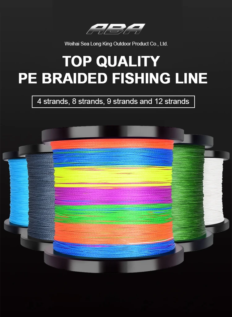 ABA высокая прочность оптовые цены multifilament 4 strand PE плетеная леска 1000 м