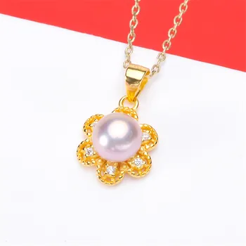 

Jewelry Handwork Pendant Base S925 Sterling Silver Pearl Pendant Accessories And Parts Findings Jewelry For DIY Fittings Women