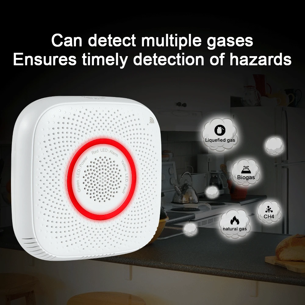 Tuya WiFi GAS LPG Leak Sensor alarm Fire Security detector APP Control Safety smart home Leakage sensor