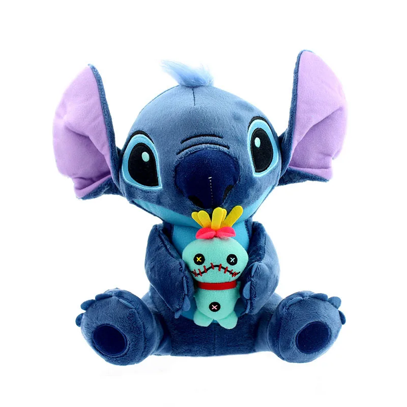 Disney Stitch Plush Toys Magician Stitch Holds A Small Golden Doll Cute Anime Plush Birthday And Christmas Gifts For Children