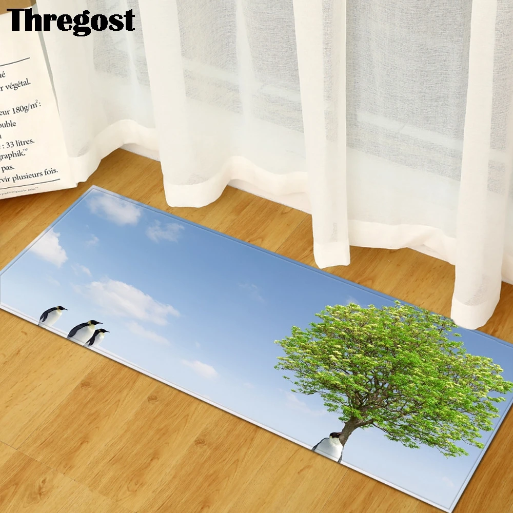 Thregost 3D мультфильм коврики с узором фланелевые Нескользящие коврики длинные гостиная кухня спальня прикроватные коврики