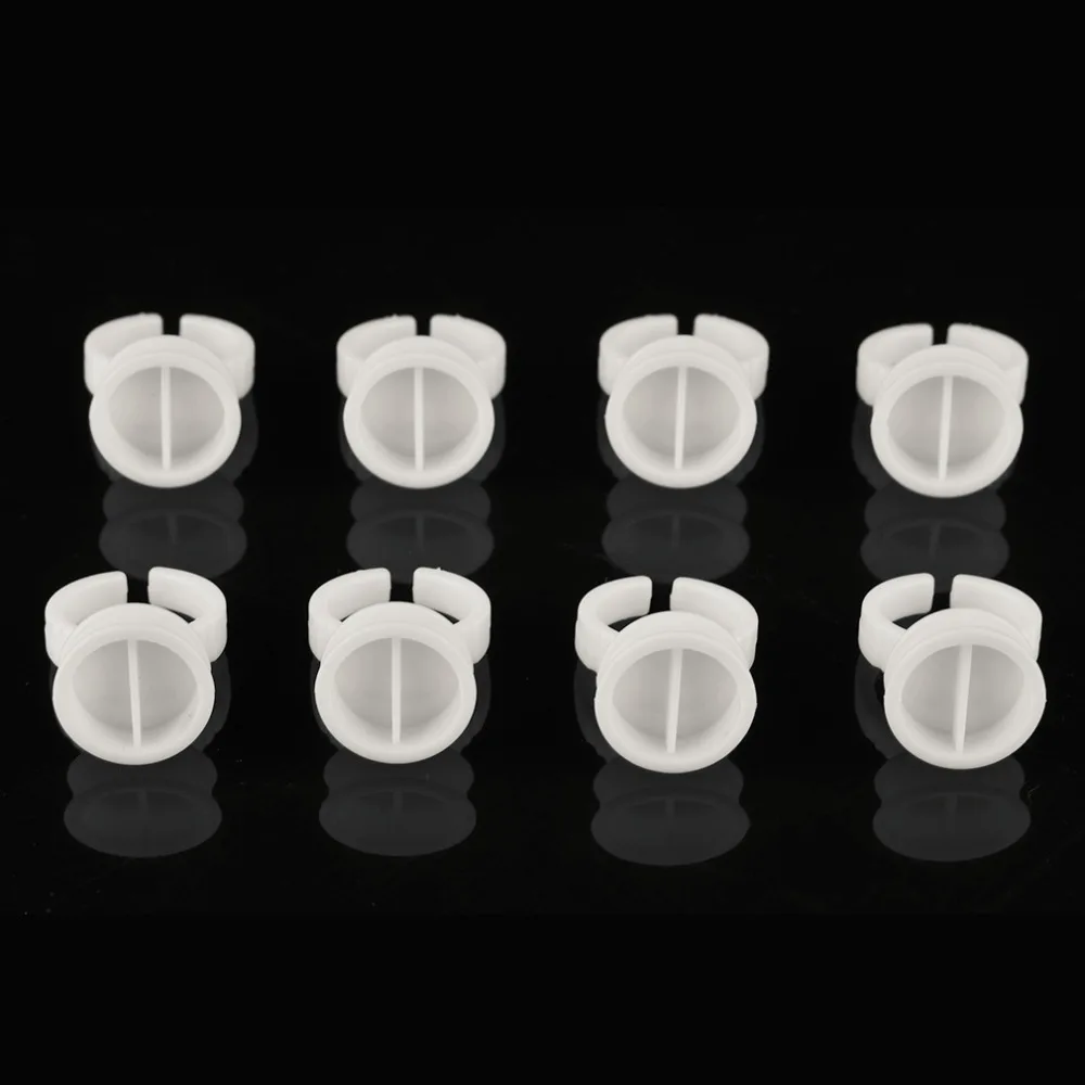 100pcs Wholesale Plastic White Tattoo Ink Ring For Eyebrow Permanent Makeup S Size Tattoo Ink Holders Tattoo Supplies Hot