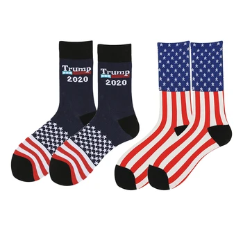 

4Pcs American Flag Socks Unisex Novelty Stars Dress Ankle Trump Crew Socks