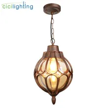 Винтажный светодиодный подвесной светильник античный открытый балкон двор вилла павильон виноград водонепроницаемый подвесной светильник дорожка подвесной светильник