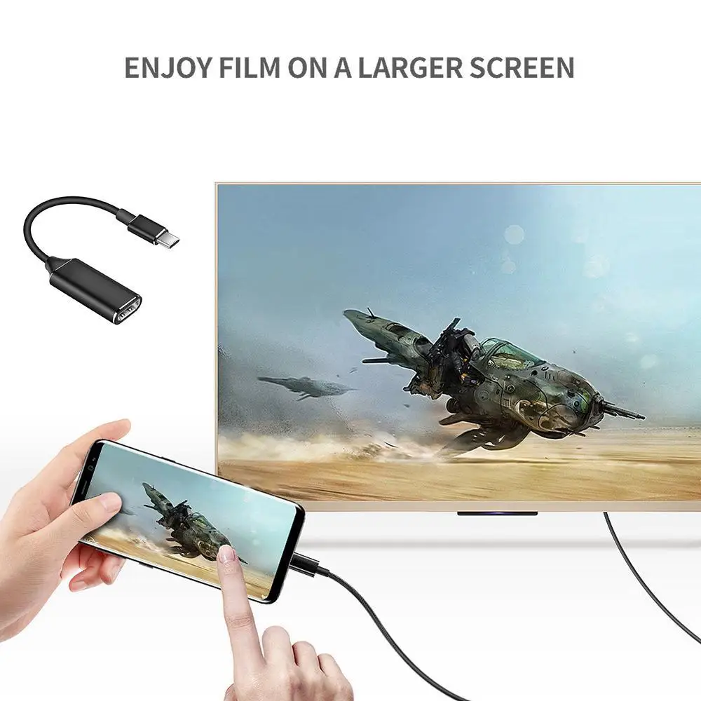 Преобразователь 4K 30 Гц Hd пластиковый проекционный преобразователь типа C в Hdmi