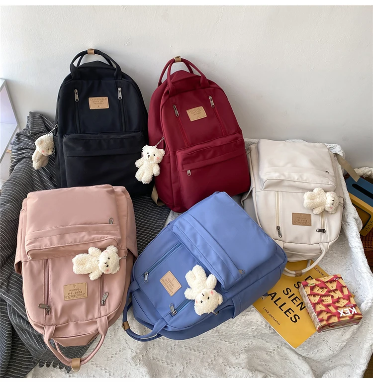 NEW Backpack Double Zipper Women Waterproof Korean Style cheap Schoolbag Female College Student Laptop backpack Women's backpack