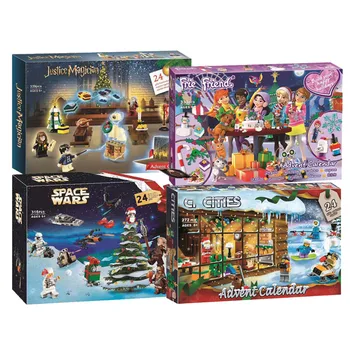 

2019 New Friends Advent Calendar Star Warsing City Building Block Bricks Christmas Gift With Compatible 75213 41353 60235 Toys