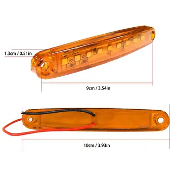 

ABS Side Marker Lights Plastic Indicator 9 LED License plate Replacement