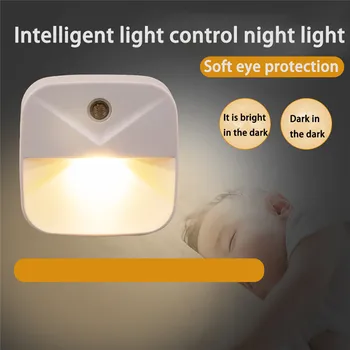 

Home LED Induction Night Light Lighting-control Automatic Sensor Warm Light Night Light luminaria 30AUG12