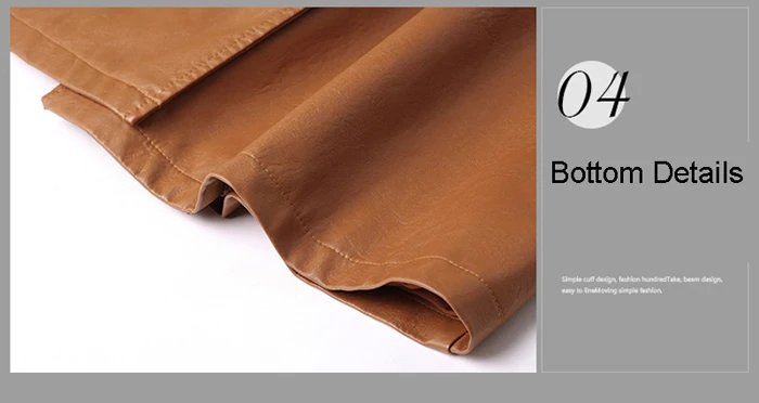 PU Long Leather Trench Coat Women 2019 New Autumn Winter Leather Trench Coat Slim Female Long Coats Plus Size M-3XL Outwear 8