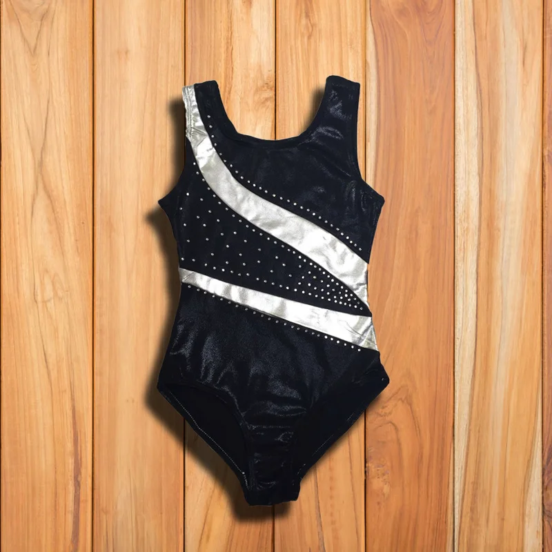 High Quality Fashion Kids Girls Children Rhinestone Dance Swimming Gymnastics Wear Leotards
