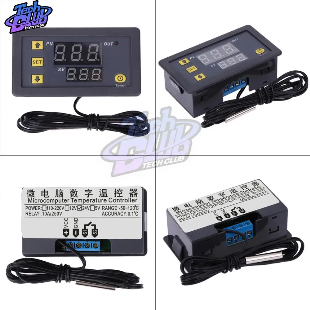 Цифровой термостат W3230 W3231 AC 110 В 220 в DC12V 24 регулятор температуры переключатель