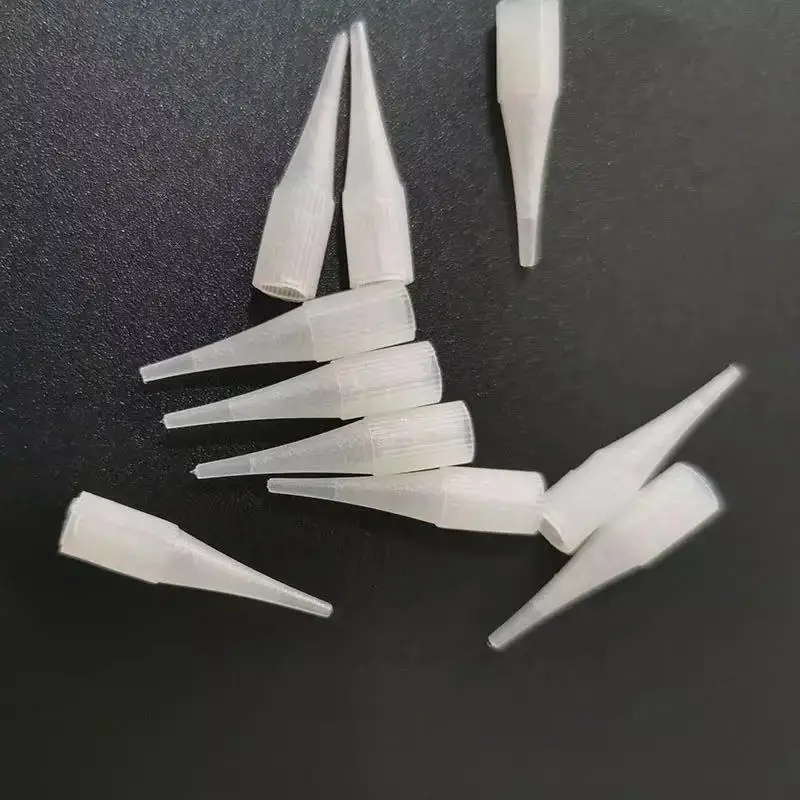 500Pcs 1RT Needle Caps Eyebrow Tattoo Needle Tips For Permanent Makeup Plastic Tattoo Caps Matched For 1R Needles