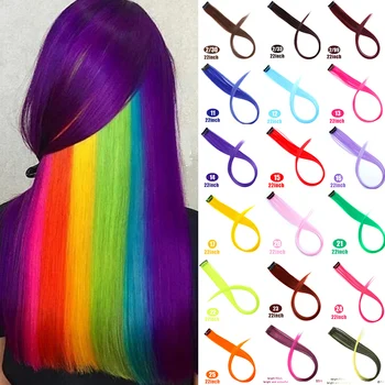 

DIANQI Fashion Creamy 22 Inch Clip In Hair Extensions Straight Long Ombre Hairstyles Many Colors Available for Women Headwear