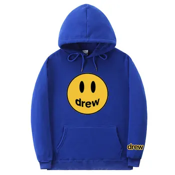 

Fashion Hoodie Men Justin Bieber The Drew House Smile Face Print Women Men Hoodies Sweatshirts Hip Hop Pullover Winter Fleece
