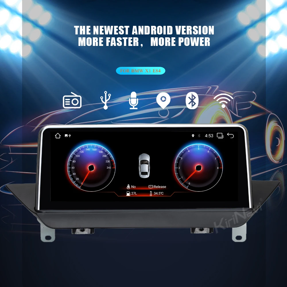 Best KiriNavi 8 Core 4+64G 10.25" 2 din android 9.0 autoradio car multimedia gps for BMW X1 E84 automotivo head unit WIFI navigation 0