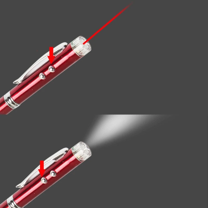 

4 in 1 Capacitive Stylus Ballpoint Pen Laser Pointer LED Light For iPhone iPad