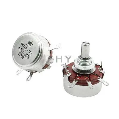 

2 Pcs Carbon Composition Rotary Taper Potentiometer 4Pin WTH118 47Kohm 2W