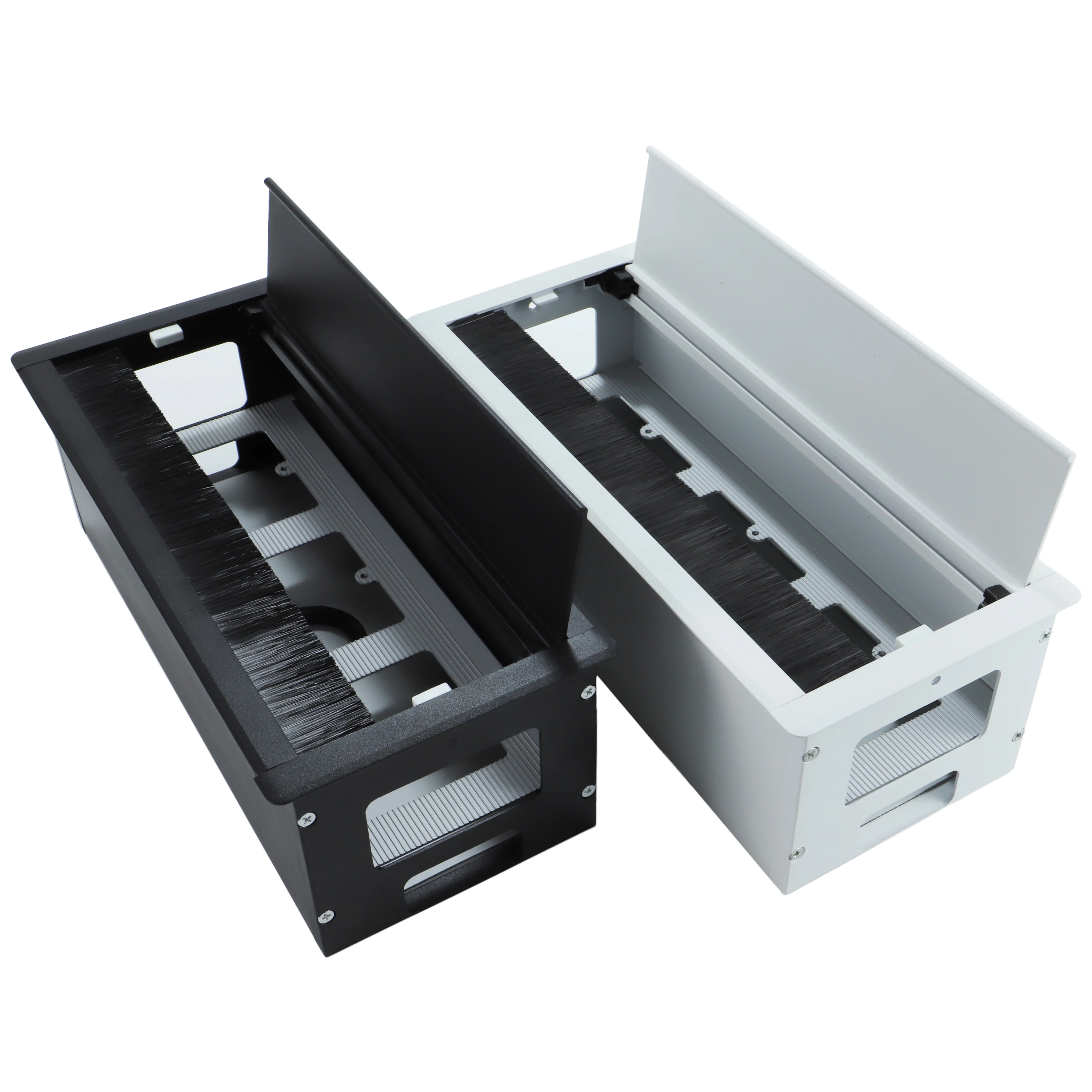 Квадратная алюминиевая амортизирующая крышка с отверстием для рабочего стола