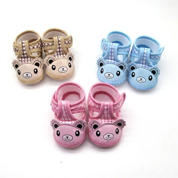 

Baby Shoes Boys Girls Cartoon Little Bear Patchwork Toddler Shoes Infant Soft Sole Single Shoe First Walkers Footwear 0-18M A20