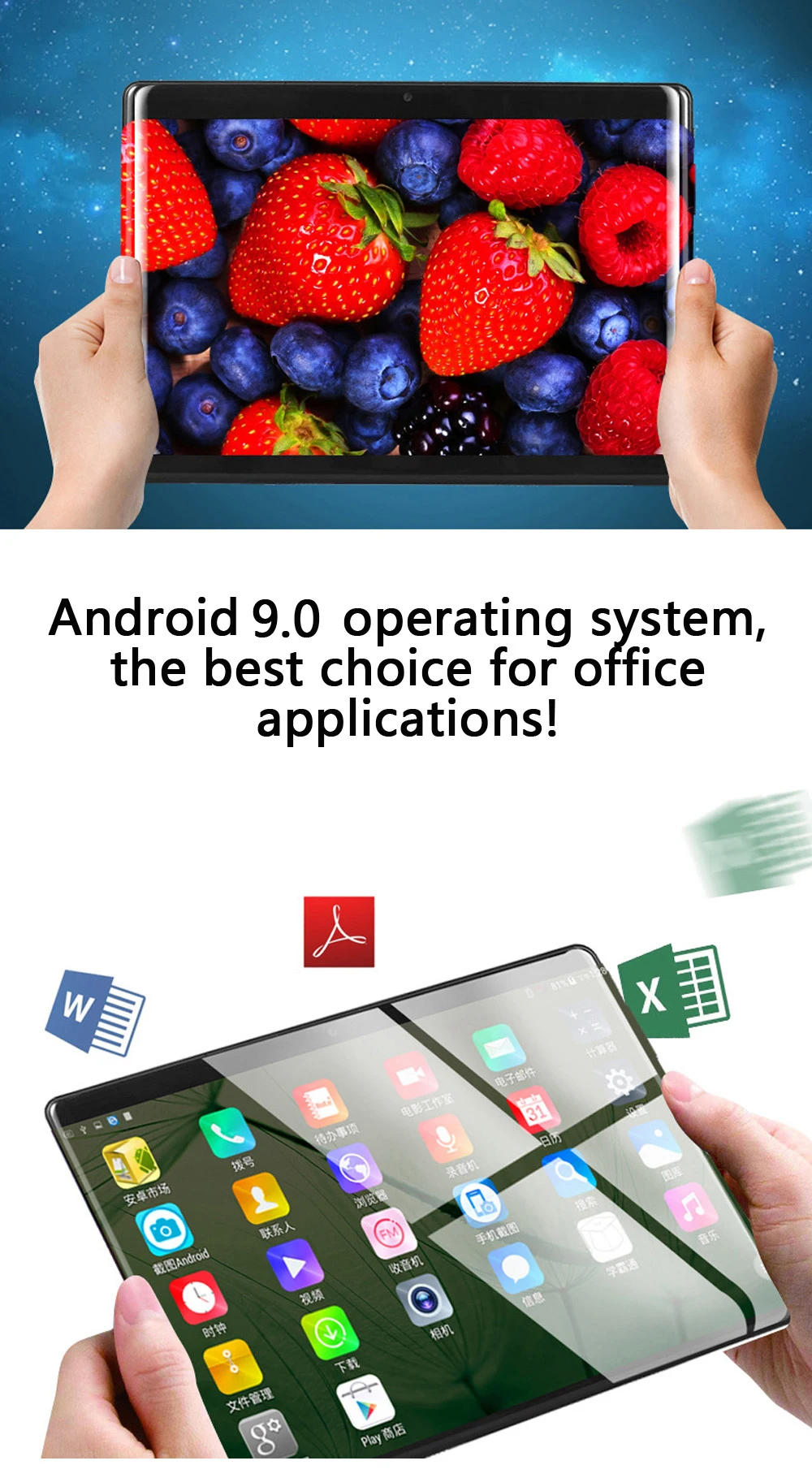 BDF, новая система, 10 дюймов, Android 9,0, планшетный ПК, 4G, телефонный звонок, 2.5D, закаленное стекло, десять ядер, 8 ГБ/128 ГБ, две sim-карты, WiFi, Bluetooth, планшет