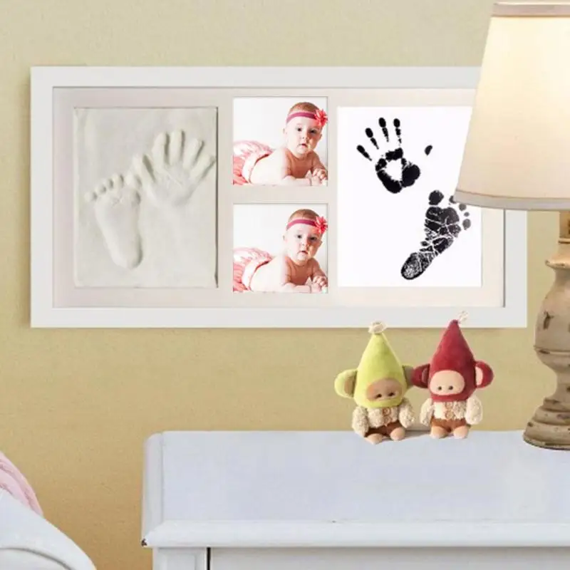 Многофункциональный Детский отпечаток ноги производители нетоксичные Babyprints новорожденный отпечаток руки ребенка ноги фото рамка комплект подарок
