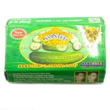 125 г Таиланд Asantee огурец и мед мыло AHA коллаген Отбеливающее мыло для удаления акне