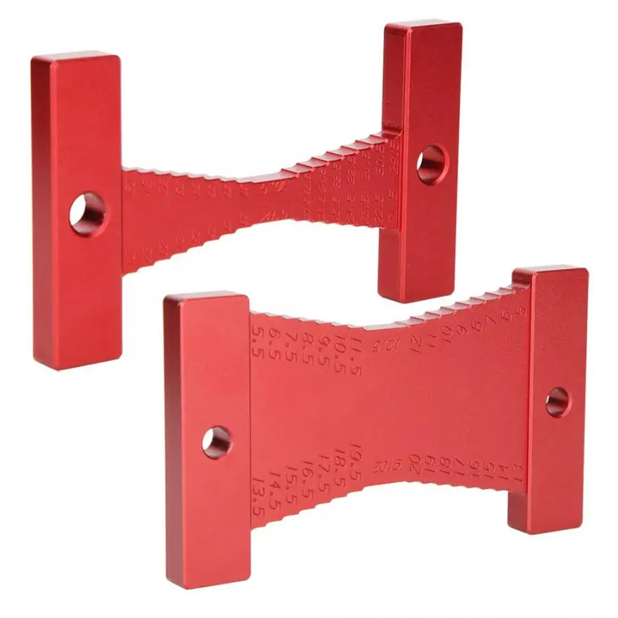 Height Gauge High Accuracy Aluminum Alloy Red Measuring Ruler Woodworking Tool 21/36.5mm Height Gauge High Accuracy Aluminum Alloy Red Measuring Ruler Woodworking Tool 21/36.5mm