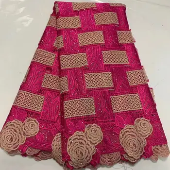 

Wine Red African Lace Fabric 2020 Embroidered Nigerian Laces Fabric Bridal High Quality French Tulle Lace Fabric For Women Dress