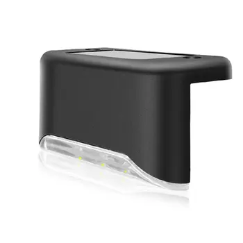 

Outdoor Solar Lights Lighting for Deck Post Fence Steps or Dock Bright White LED Waterproof Wireless Solar Lamp Black and Brown