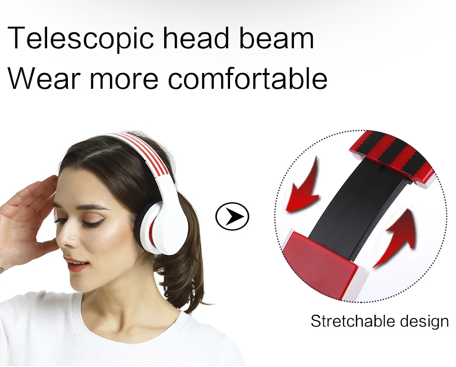 Новые портативные беспроводные наушники Bluetooth стерео Складная гарнитура аудио Mp3 регулируемые наушники с микрофоном для музыки
