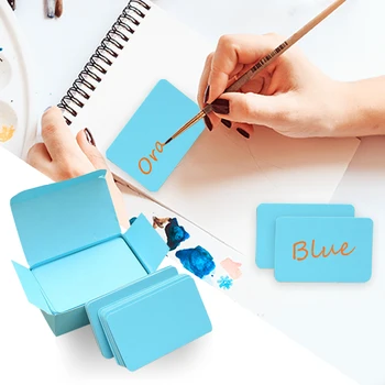

1 Box Small Notepad Card Office School Business Cards Word Message Memo White Cardboard Graffiti Color Space Birthday Gift