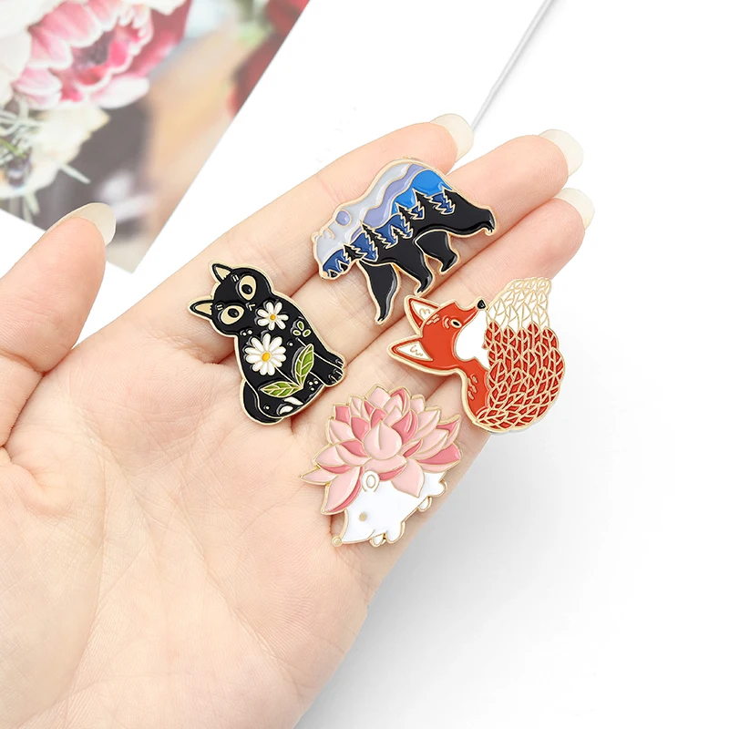 Oil Painting Enamel Pins Starry Sky Flower Black Cat Lapel Pin Clothes  Metal Brooch Badge for Friends Hat Jewelry Wholesale - AliExpress