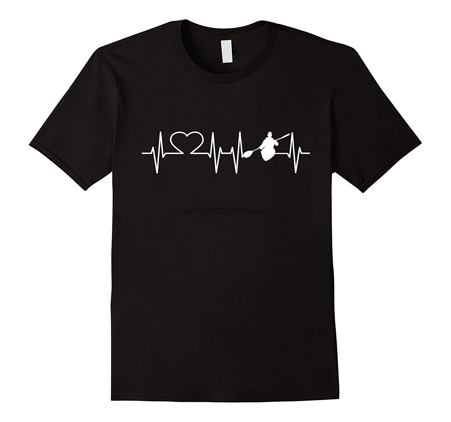 

Heartbeat Kayak T Shirt Canoeing T-Shirt River Canoe Tee Printed Summer Style Tees Male Harajuku Top Fitness Brand Clothing